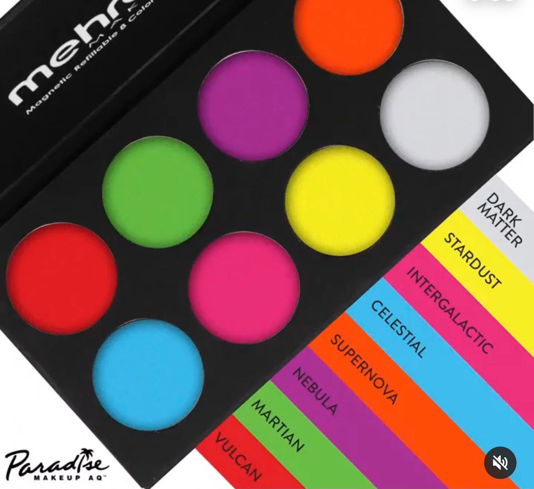 Paradise Makeup AQ™- 8 Color Palette Neón UV Glow